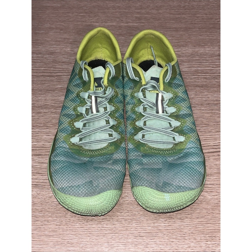 Merrell Vapor Glove 3 Barefoot Trail Running Shoes Womens Size 8 Green Sneakers